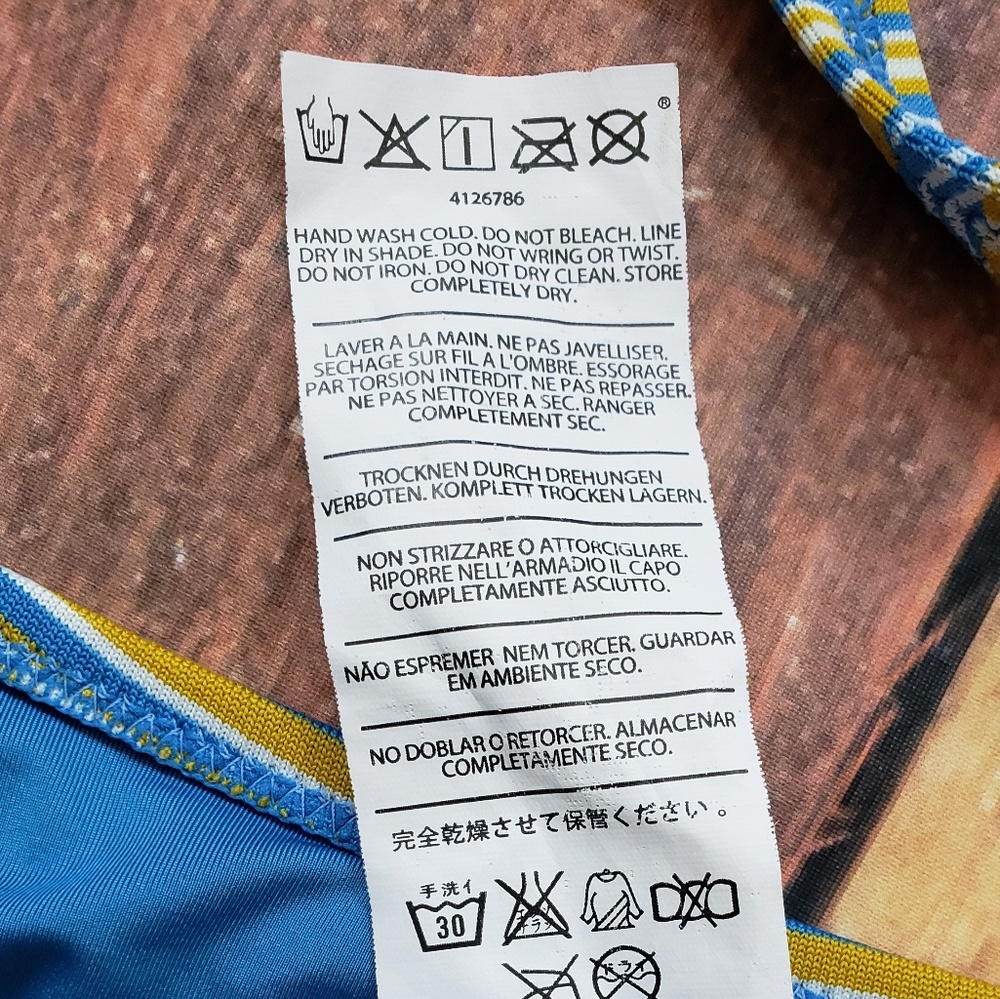 Volcom Pattern Halter Bikini Top Sz M Nwot - image 7